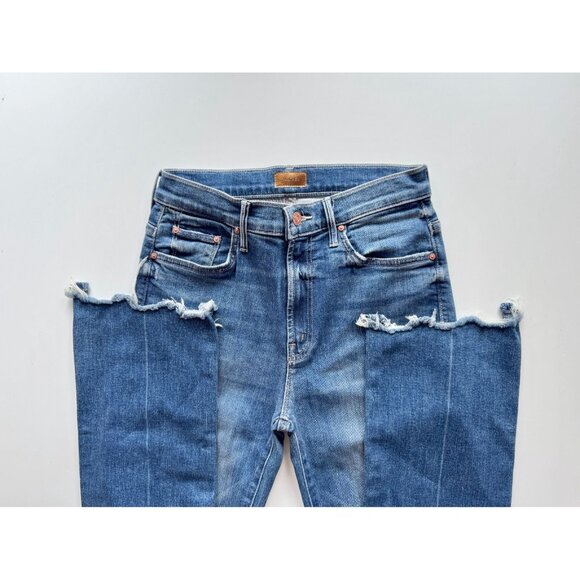 MOTHER The Insider Crop Step Chew Dancing On Coals Bootcut Jeans, Size 27 - Picture 12 of 15